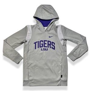 Nike LSU Tigers Therma Fit On-Field Gray Hoodie Men’s Size Small (DN6533-007)